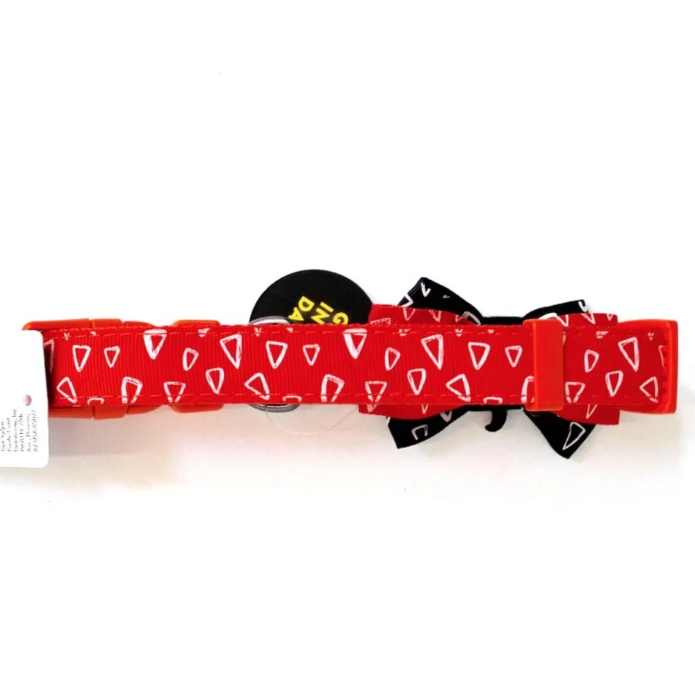 Halloween Pumpkin Adjustable Dog Collar Size M 14 in - 20 in